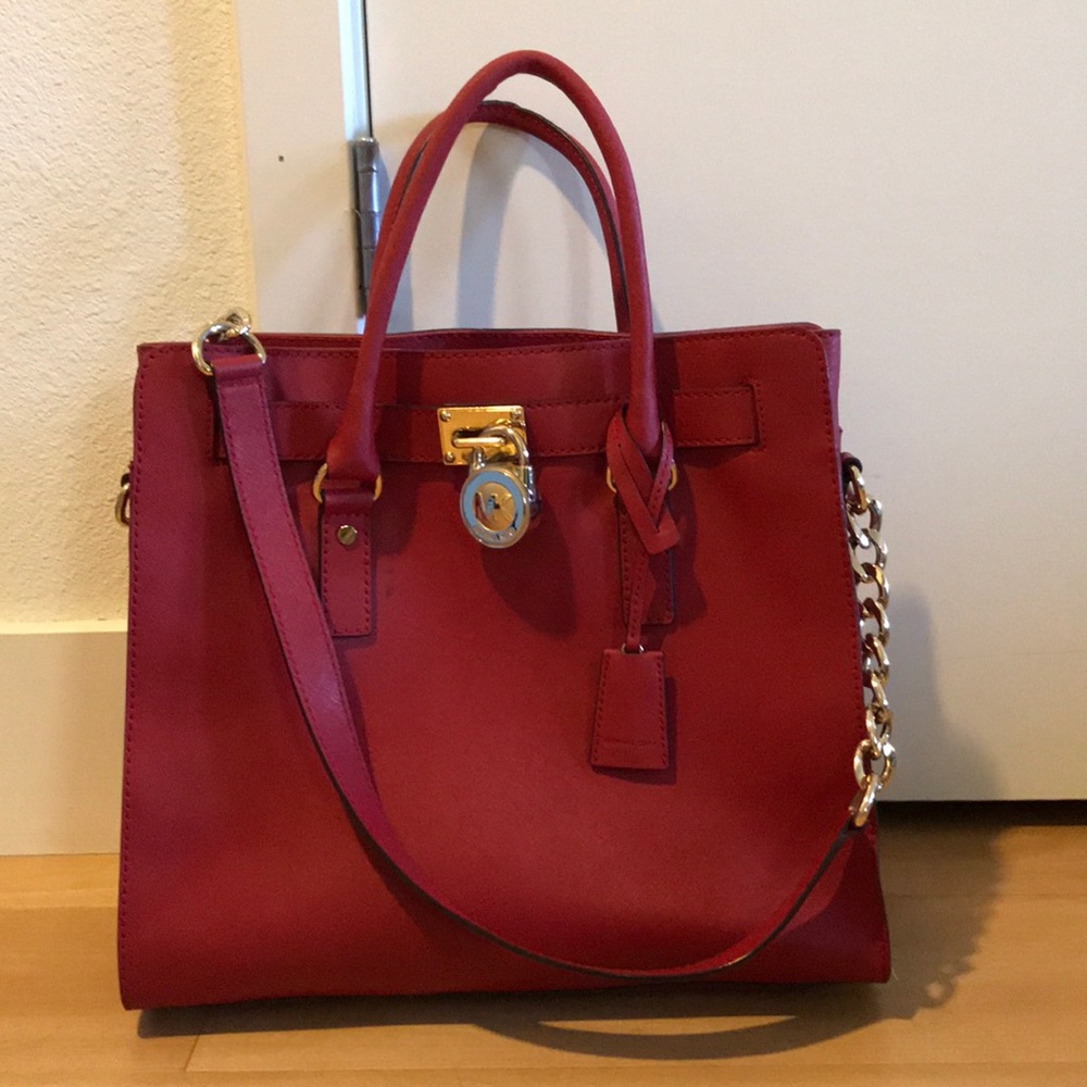 Large Michael Kors red purse